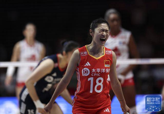 世界女排联赛（中国北京站）：中国队胜法国队