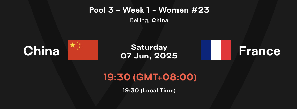 女排世联赛北京站 中国队今晚期待击败法国队