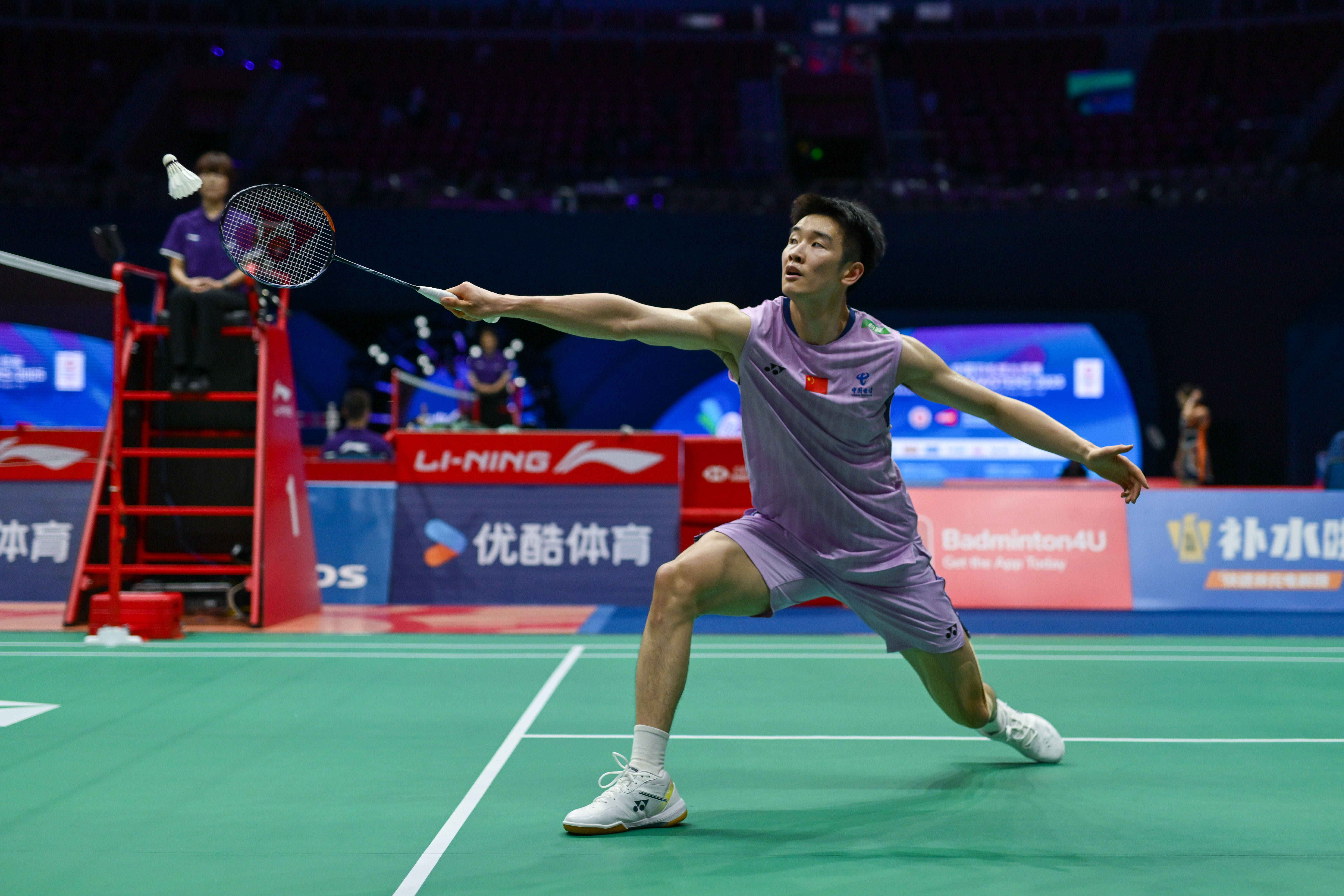 #（体育）羽毛球——中国大师赛：李诗沣首轮晋级