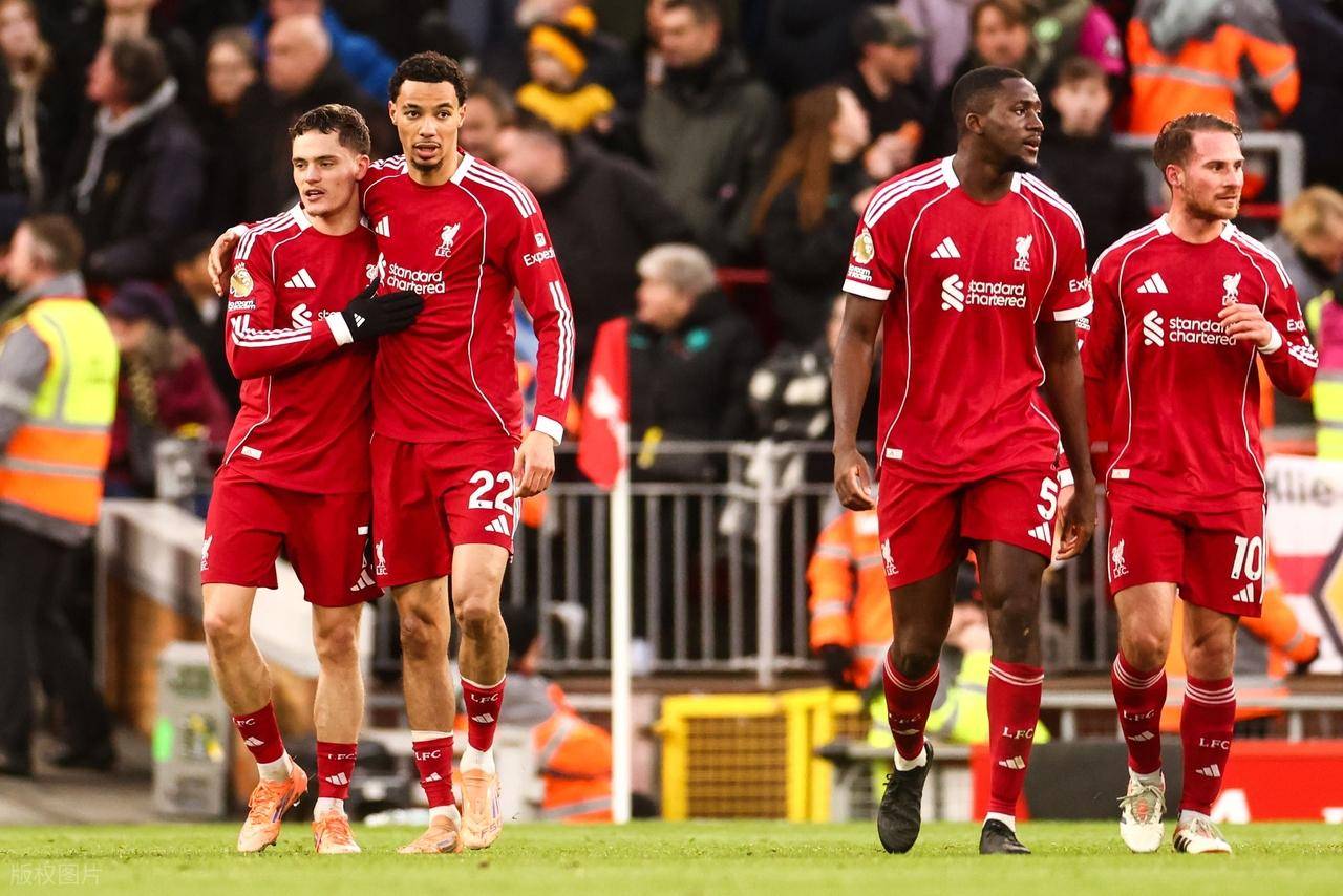 利物浦2-1狼队，赛后评分：利物浦7号排第一